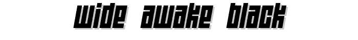 Wide awake Black font
